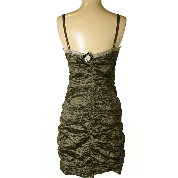 BCBGMAXAZRIA Taffeta Ruched Dress Size M - NWT - Picture 2 of 3